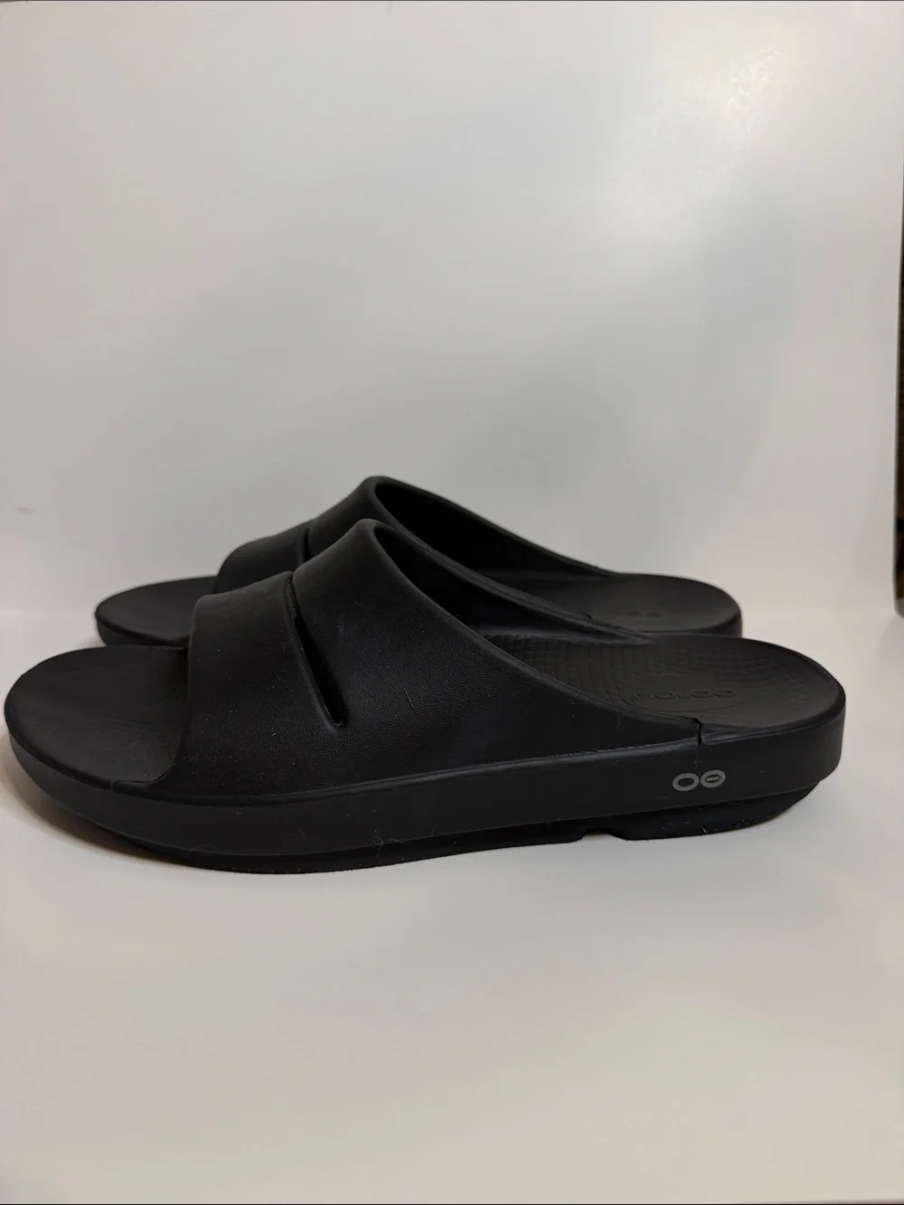 OOFOS OOAHH BLACK SLIDE SANDALS UNISEX WOMEN'S 12 MEN'S 10 EUR 43
